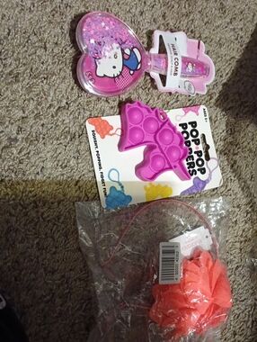 Hello Kitty Glitter Brush/Pop-It Fidget Toy/Headband